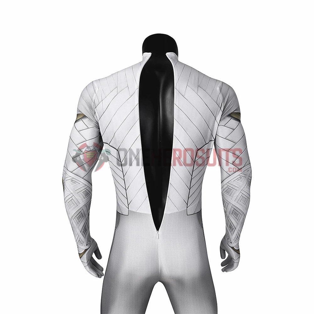 OneHeroSuits Moon Knight Cosplay Costumes White Spandex Bodysuit With Cloak 17 OneHeroSuits Moon Knight Cosplay Costumes White Spandex Bodysuit With Cloak