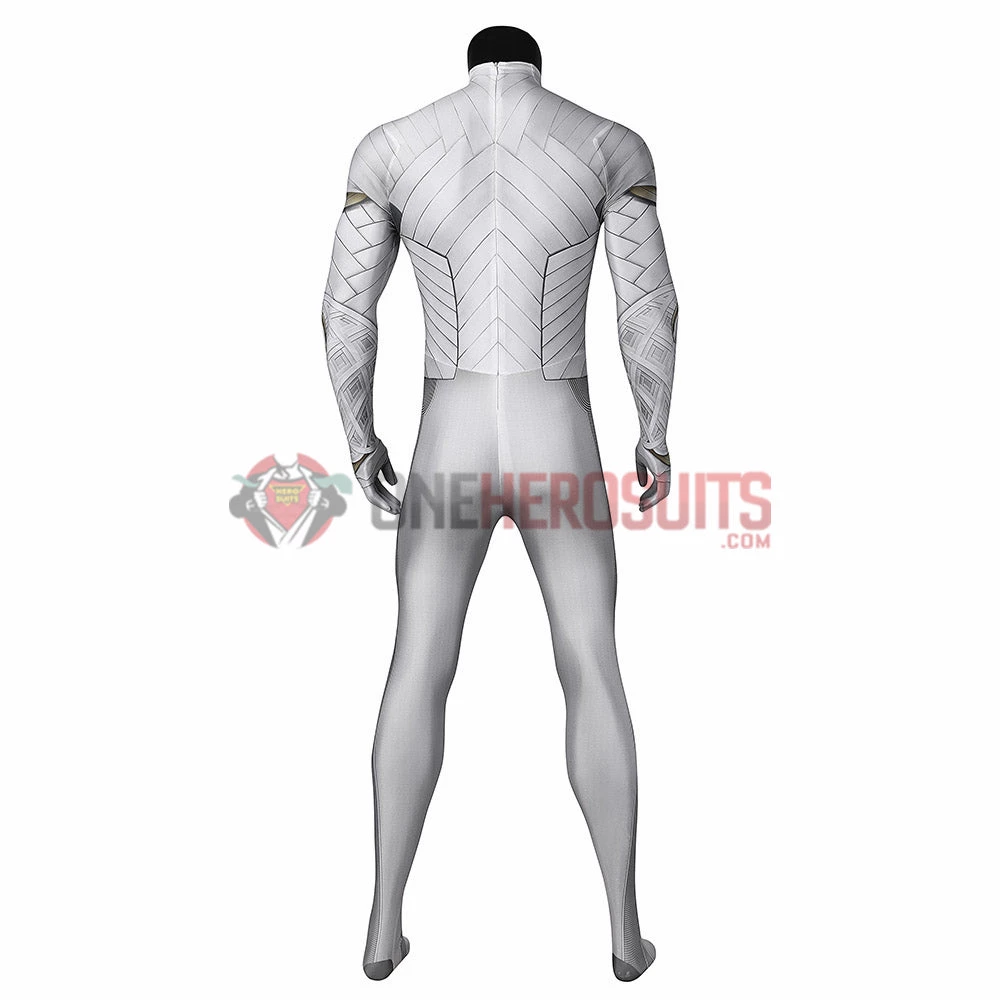 OneHeroSuits Moon Knight Cosplay Costumes White Spandex Bodysuit With Cloak 12 OneHeroSuits Moon Knight Cosplay Costumes White Spandex Bodysuit With Cloak
