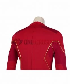 OneHeroSuits The Flash Season 8 Cosplay Costumes With Gold Boots