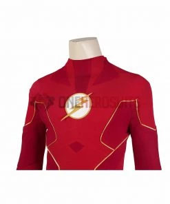OneHeroSuits The Flash Season 8 Cosplay Costumes With Gold Boots