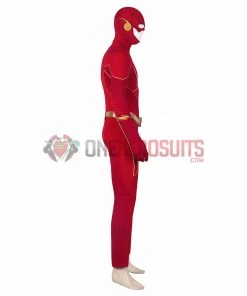 OneHeroSuits The Flash Season 8 Cosplay Costumes With Gold Boots
