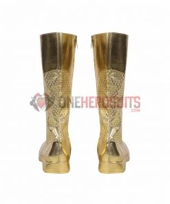 OneHeroSuits The Flash Season 8 Cosplay Shoes Gold Boots Costumes