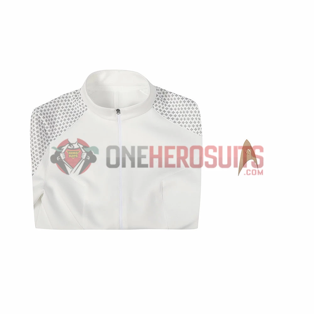 OneHeroSuits Star Trek Cosplay Costume Strange New Worlds Nurse Chapel White Jumpsuit 2 OneHeroSuits Star Trek Cosplay Costume Strange New Worlds Nurse Chapel White Jumpsuit