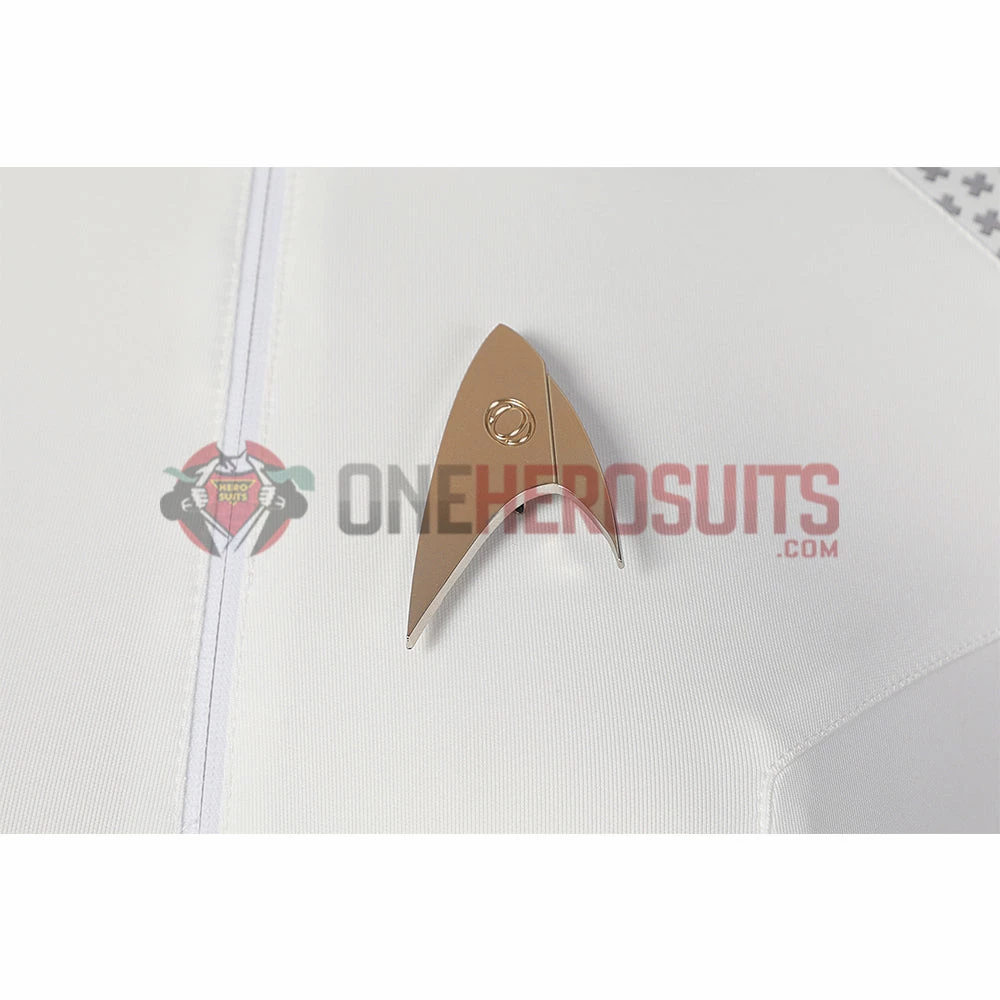 OneHeroSuits Star Trek Cosplay Costume Strange New Worlds Nurse Chapel White Jumpsuit 14 OneHeroSuits Star Trek Cosplay Costume Strange New Worlds Nurse Chapel White Jumpsuit