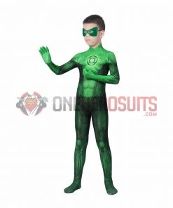 OneHeroSuits Kids Green Lantern Cosplay Costume Hal Jordan Jumpsuit Expert-level Cosplay Bodysuit & Zentai
