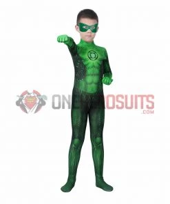 OneHeroSuits Kids Green Lantern Cosplay Costume Hal Jordan Jumpsuit Expert-level Cosplay Bodysuit & Zentai