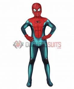 OneHeroSuits Kids Spider-man Cosplay Suit Miles Morales PS5 Great Responsibility Spandex BodySuit