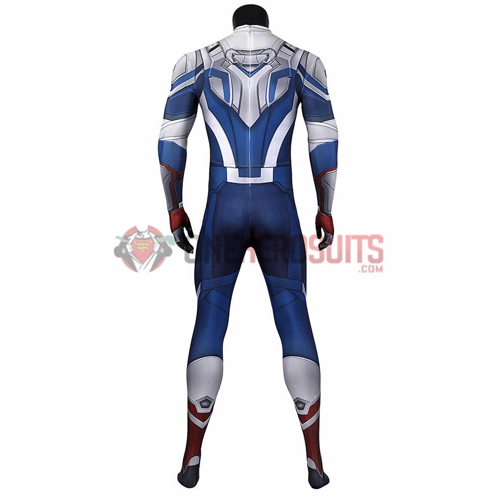OneHeroSuits Sam Wilson Cosplay Costume The Falcon And The Winter Soldier Printed Spandex Jumpsuits 7 OneHeroSuits Sam Wilson Cosplay Costume The Falcon And The Winter Soldier Printed Spandex Jumpsuits