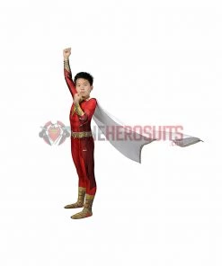OneHeroSuits Kids Shazam Cosplay Suit Fury Of The Gods Spandex BodySuit Entry-level Cosplay Bodysuit & Zentai