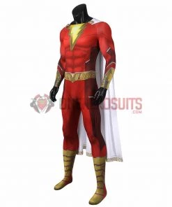 OneHeroSuits Shazam 2 Fury Of The Gods Cosplay Costume 3D Printed Jumpsuits With Cloak
