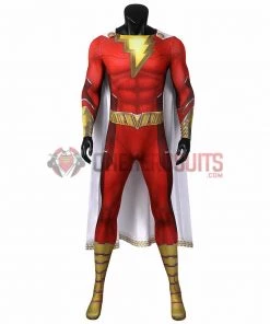 OneHeroSuits Shazam 2 Fury Of The Gods Cosplay Costume 3D Printed Jumpsuits With Cloak