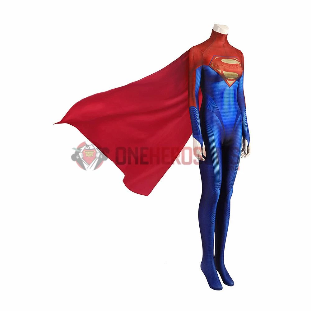 OneHeroSuits Costumes Supergirl Kara Zor-El Cosplay Costume 3D Printed Jumpsuits With Cloak 3 OneHeroSuits Costumes Supergirl Kara Zor-El Cosplay Costume 3D Printed Jumpsuits With Cloak