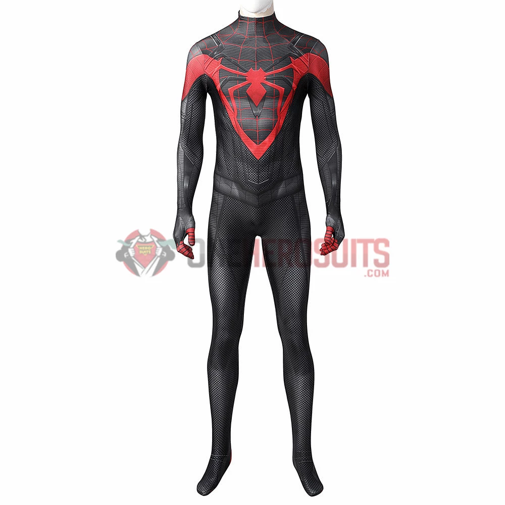 OneHeroSuits Spiderman Miles Morales Cosplay Costumes Spandex Bodysuit 5 OneHeroSuits Spiderman Miles Morales Cosplay Costumes Spandex Bodysuit