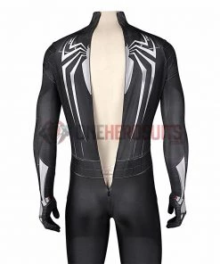 OneHeroSuits Spider Man Miles Morales PS5 Cosplay Suit Symbiote Black Spandex Bodysuit