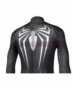 OneHeroSuits Spider Man Miles Morales PS5 Cosplay Suit Symbiote Black Spandex Bodysuit