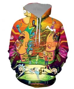 OneHeroSuits Rick And Morty Hoodies Creative 3D Print Hooded Sweatshirt Collection