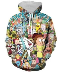 OneHeroSuits Rick And Morty Hoodies Creative 3D Print Hooded Sweatshirt Collection