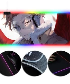 OneHeroSuits My Hero Academia Hawk Keigo Takami Printing RGB LED Gaming Extended Mouse Pad