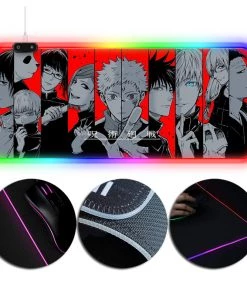 OneHeroSuits Sorcery Fight Mouse Pad Jujutsu Kaisen Characters Printed RGB Gaming Mouse Pad