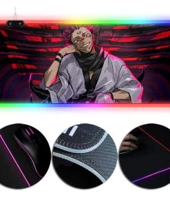 OneHeroSuits Sorcery Fight LED Mouse Pad Sukuna Painting Full Desktop Mousepad