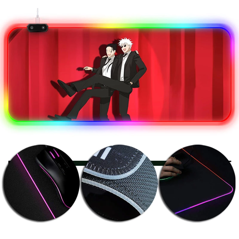 OneHeroSuits Jujutsu Kaisen Gojo And Geto Printed LED Mouse Pad Large Extended 1 OneHeroSuits Jujutsu Kaisen Gojo And Geto Printed LED Mouse Pad Large Extended
