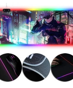 OneHeroSuits Jujutsu Kaisen Satoru Gojo Printed LED Mouse Pad Large Extended Ver 4